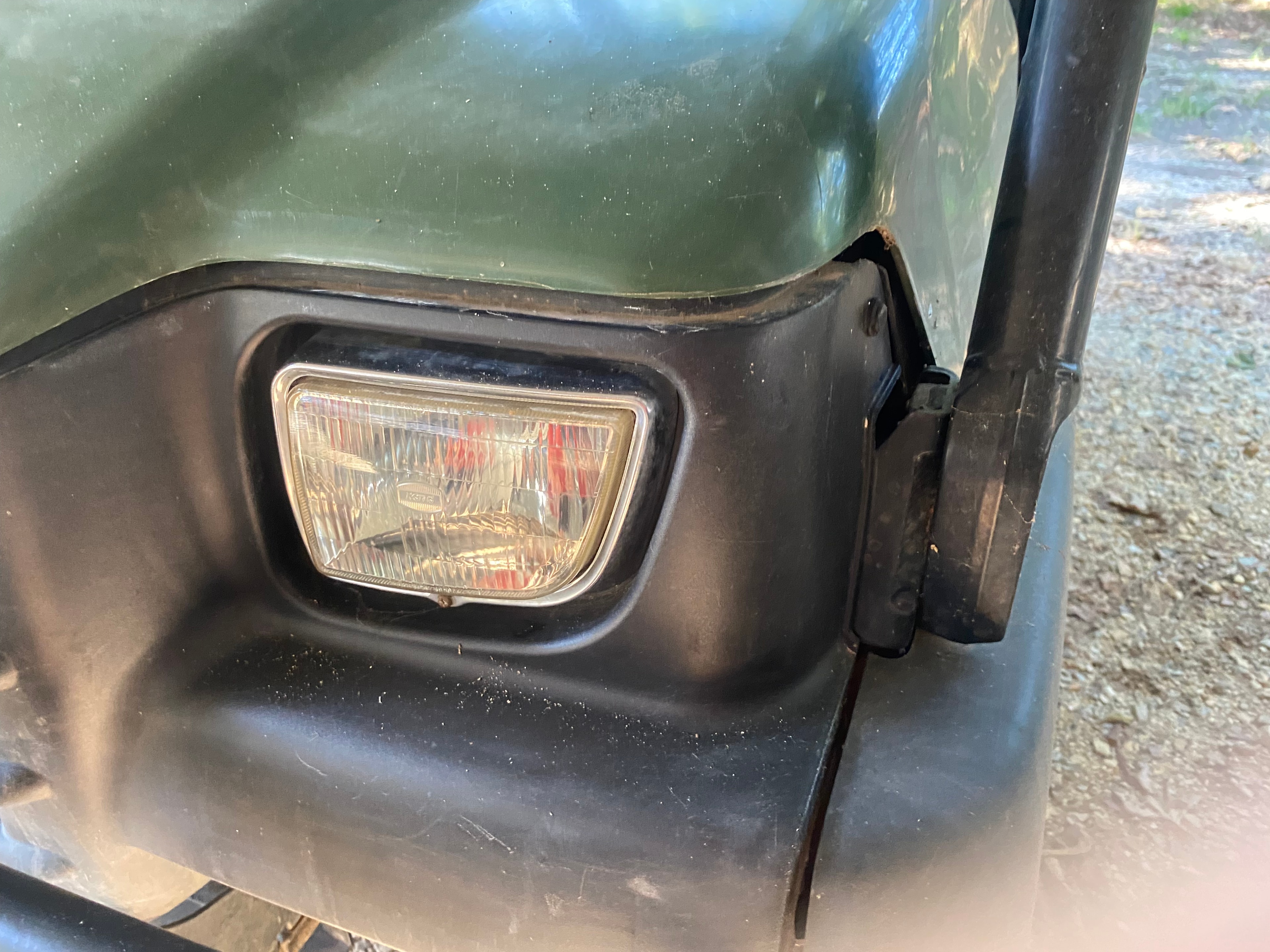 Clear, restored UTV headlights after restoration